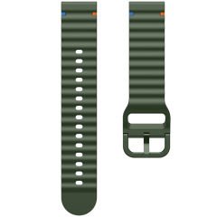 Huawei Watch GT2 46 GT2 Pro 46 İle Uyumlu Dalga Desenli Tokalı Yumusaş Soft Silikon Kordon Haki