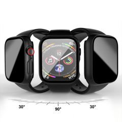 Apple Watch Series 7 8 9 45mm Uyumlu Hayalet PC Sert Kasa Ekran Koruycu 360 Güvenli Koruma Starlight