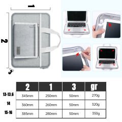 MacBook Pro 15 İnç Kılıf M2-M3 A2941-A3114 için Kumaş Şık ve Dayanıklı Koruma Çantası