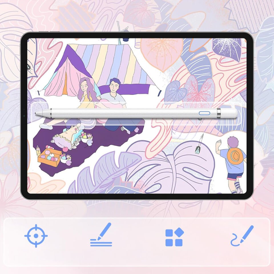 Mi Pad 2 /Pad 2 Pro Uyumlu Şarjlı Aktif Stylus Kalem Hassas Uç Not Alma & Çizim İçin