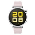 Sneezy Huawei Watch GT5 41mm İle Uyumlu SoftFlex Metal Tokalı Spor Silikon Akıllı Saat Kordonu Pudra