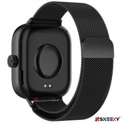 Sneezy Redmi Watch 5 Uyumlu Woven Wire Tasarım Metal Hasır Kordon