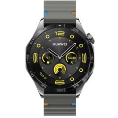 Huawei Watch GT3 46mm GT3 Pro 46mm GT3 Se Uyumlu Dalga Desenli Tokalı Yumusaş Soft Silikon Kordon Koyu Gri