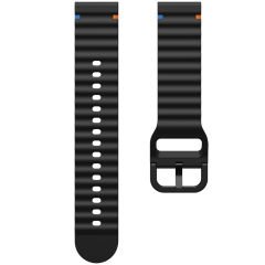 Huawei Watch GT3 46mm GT3 Pro 46mm GT3 Se Uyumlu Dalga Desenli Tokalı Yumusaş Soft Silikon Kordon Siyah