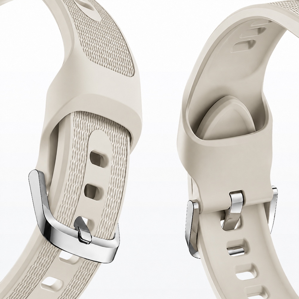 Sneezy Xiaomi Watch S 4 Mini 41mm Uyumlu ColorFlex Özel Dokulu Çift Renkli Silikon Kordon