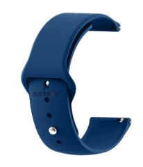 Huawei Watch GT 2 Elegant-Classic 42mm Uyumlu 20mm PureLux Soft Silikon Kordon Mavi Koyu - Mavi Koyu