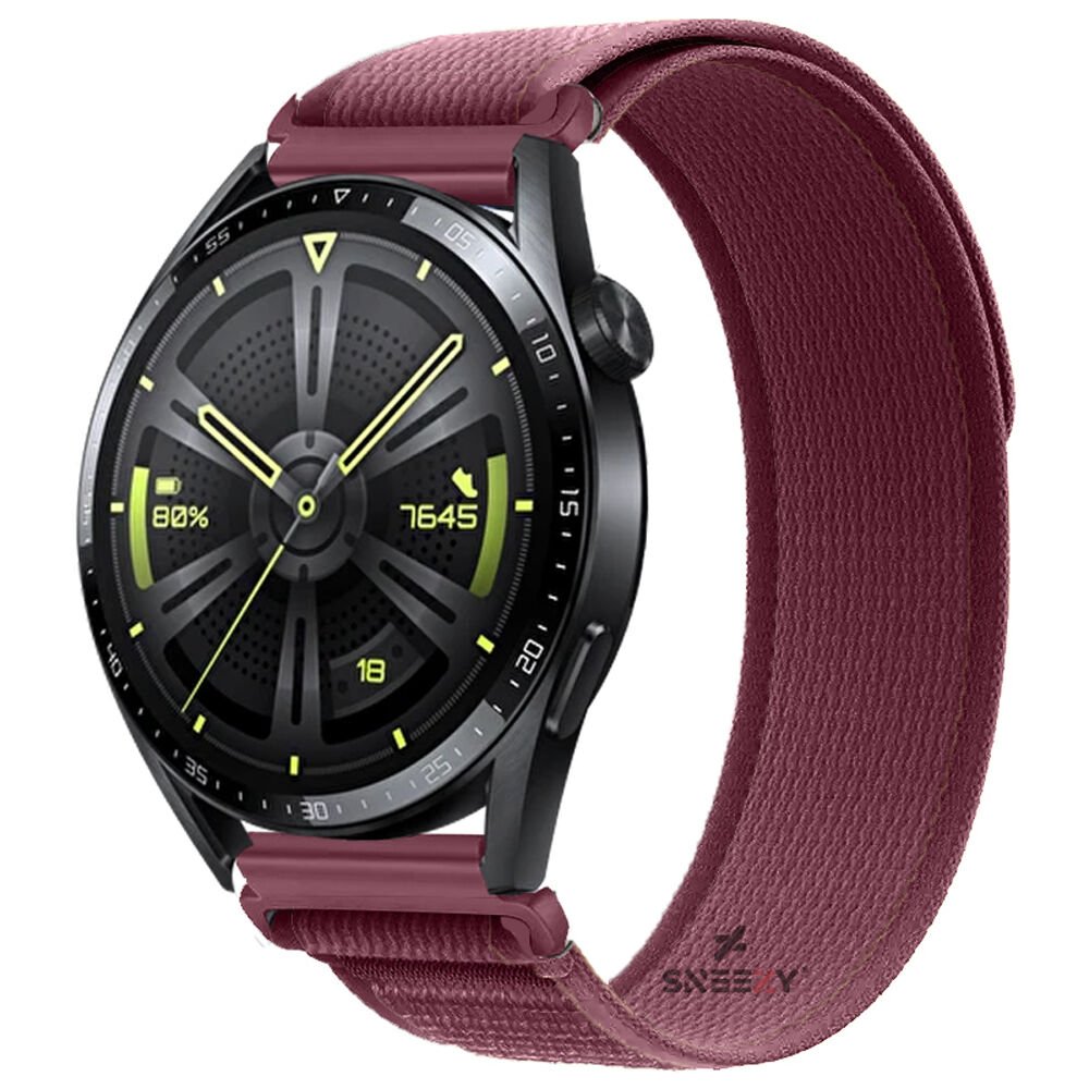 Huawei Watch GT2 Elite-Sport-Classic 46mm-GT2 Pro 22mmUyumlu Wander Trail Loop Kordon Kırmızı