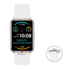 Huawei Watch Fit - Fit New Uyumlu PureLux Soft Silikon Kordon Beyaz - Beyaz