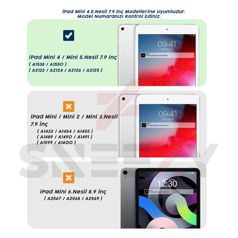 Sneezy Apple İpad Mini 4 5. Nesil ile Uyumlu KittyPaw Kids Çocuk Tablet Kılıfı