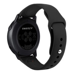 Huawei Watch GT 2 Elegant-Classic 42mm Uyumlu 20mm PureLux Soft Silikon Kordon Siyah - Siyah