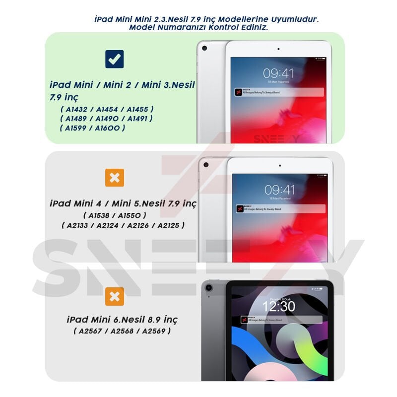 Sneezy Apple İpad Mini 123. Nesil ile Uyumlu KittyPaw Kids Çocuk Tablet Kılıfı