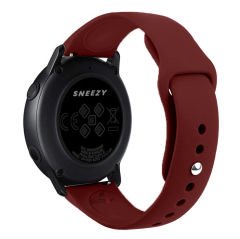 Huawei Watch GT 3 Pro 43mm Uyumlu 20mm PureLux Soft Silikon Kordon Koyu Kırmızı - Koyu Kırmızı