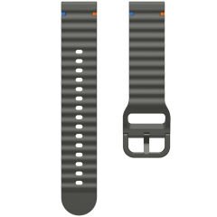 Huawei Watch GT5 46mm İle Uyumlu Dalga Desenli Tokalı Yumusaş Soft Silikon Kordon Koyu Gri