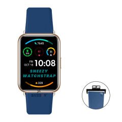 Huawei Watch Fit - Fit New Uyumlu PureLux Soft Silikon Kordon Mavi Koyu - Mavi Koyu