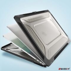 MacBook Air 13.3 İnç Kılıf M1 A2337-A2179-A1932 Zırh Özellikli Dayanıklı Koruyucu Plastik Sert Kılıf