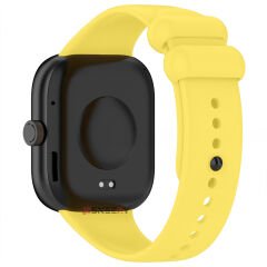 Redmi Watch 5 Uyumlu Kordon Purelux Soft Yumuşak Silikon Kordon Kayış Şık Görünüm Sarı