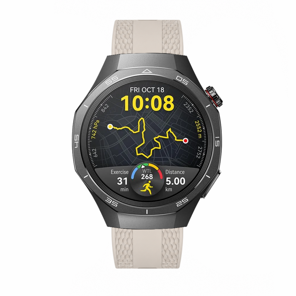 Sneezy Huawei Watch GT 5 Pro 46mm Uyumlu TPUFlex Çift Şerit Örgü Desenli Silikon Kordon