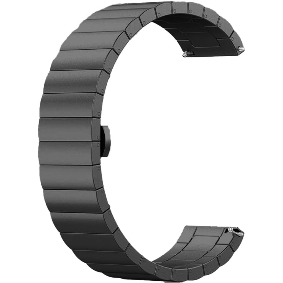 Huawei Watch GT6 46mm Uyumlu Premium Solid Gövde Güvenli Kilit Paslanmaz Çelik Metal Kordon