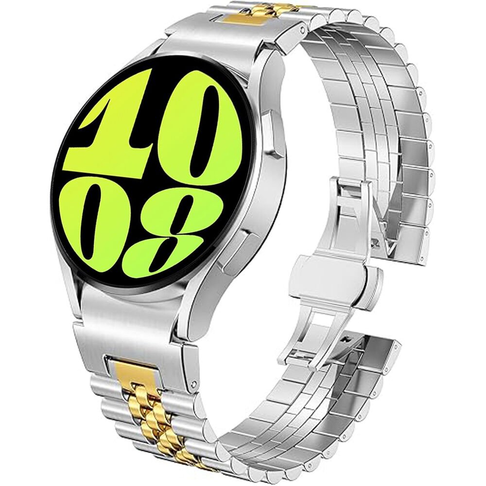 Samsung Galaxy Watch 6 40-43-44-47mm İle Uyumlu Klipsli Paslanmaz Çelik Metal Kordon