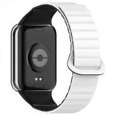 Redmi Watch 5 Uyumlu Kordon Yumuşak Silikon Kordon Güçlü Manyetik Strap Kayış Beyaz