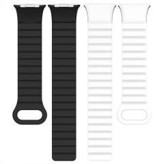 Redmi Watch 5 Uyumlu Kordon Yumuşak Silikon Kordon Güçlü Manyetik Strap Kayış Beyaz