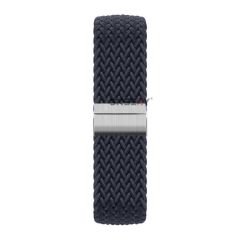 Sneezy Huawei Watch Fit - Fit New  İle Uyumlu Metal Klips Solo Fiberlink Örgü Kordon Lacivert - Lacivert