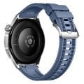 Huawei Watch GT6 Pro 46mm İle Uyumlu SportStripe Örgü Desen Metal Tokalı Silikon Akıllı Saat Kordonu Mürdüm
