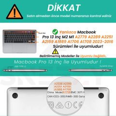 Sneezy Macbook Pro 2021 13 İnç M1 M2 Çip A2338 A2289 İle Uyumlu Parlak Diamond Dust Simli Kılıf