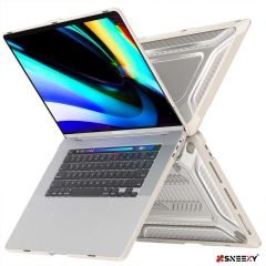 MacBook Air 13.3 İnç Kılıf M1 A2337-A2179-A1932 Zırh Özellikli Dayanıklı Koruyucu Plastik Sert Kılıf Gold-Set1