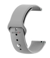 Xiaomi Watch S1 -S1 Active -Mi Watch -Watch Color 22mm Uyumlu PureLux Soft Silikon Kordon Gri - Gri