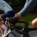 Huawei Watch GT6 Pro 46mm İle Uyumlu SportStripe Örgü Desen Metal Tokalı Silikon Akıllı Saat Kordonu Mürdüm