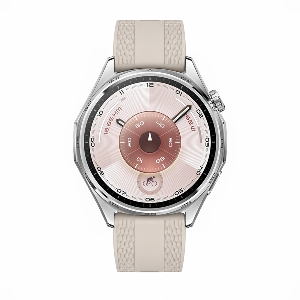 Sneezy Huawei Watch GT 6 46mm Uyumlu TPUFlex Çift Şerit Örgü Desenli Silikon Kordon