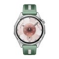 Huawei Watch GT6 46mm İle Uyumlu SportStripe Örgü Desen Metal Tokalı Silikon Akıllı Saat Kordonu