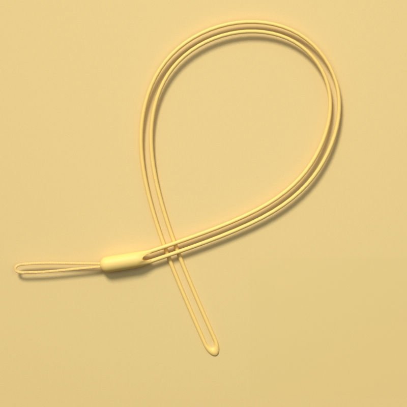 Telefon El Askısı Soft Yumuşak Silikon Telefon İpi Sarı