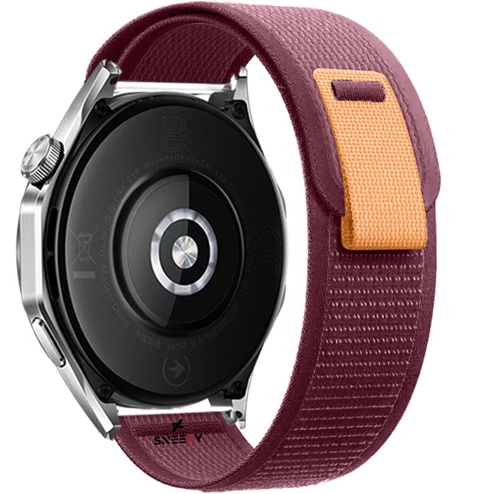 Huawei Watch GT5 46mm Uyumlu Kordon Trail Loop Yumuşak Kumaş Kordon Kırmızı