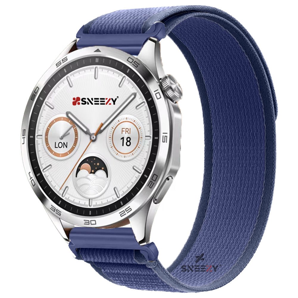Huawei Watch GT5 46mm Uyumlu Kordon Trail Loop Yumuşak Kumaş Kordon Lacivert