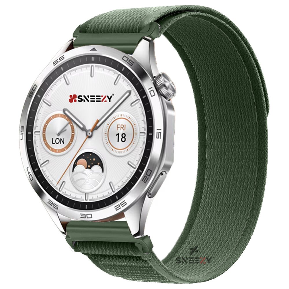 Huawei Watch GT5 46mm Uyumlu Kordon Trail Loop Yumuşak Kumaş Kordon Haki