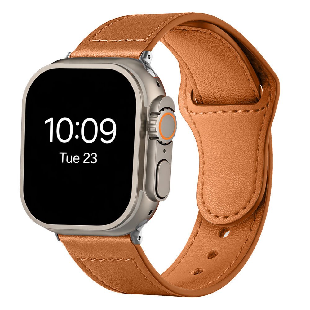 iWatch Ultra 1 2 3 49mm İle Uyumlu Premium Classic Deri Görünümlü Kordon
