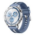 Huawei Watch GT5 46mm İle Uyumlu SportStripe Örgü Desen Metal Tokalı Silikon Akıllı Saat Kordonu