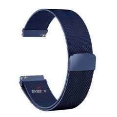 Xiaomi Watch S1 -S1 Active -Mi Watch -Watch Color 22mm Uyumlu Woven Wire Tasarım Metal Hasır Kordon Lacivert