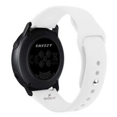 Samsung Galaxy Watch 46mm R800 – Watch 3 45mm R840 22mm Uyumlu PureLux Soft Silikon Kordon Beyaz - Beyaz