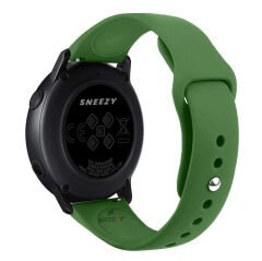 Samsung Galaxy Watch 46mm R800 – Watch 3 45mm R840 22mm Uyumlu PureLux Soft Silikon Kordon Çimen Yeşili - Çimen Yeşili