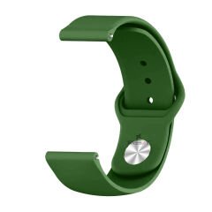 Samsung Galaxy Watch 46mm R800 – Watch 3 45mm R840 22mm Uyumlu PureLux Soft Silikon Kordon Çimen Yeşili - Çimen Yeşili