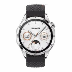 Sneezy Huawei Watch GT5 46mm İle Uyumlu 22mm Metal Klips Solo Fiberlink Örgü Kordon Füme