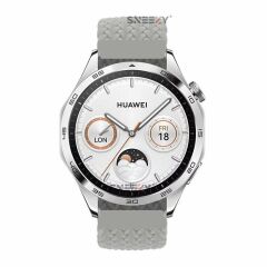 Sneezy Huawei Watch GT5 46mm İle Uyumlu 22mm Metal Klips Solo Fiberlink Örgü Kordon Gri