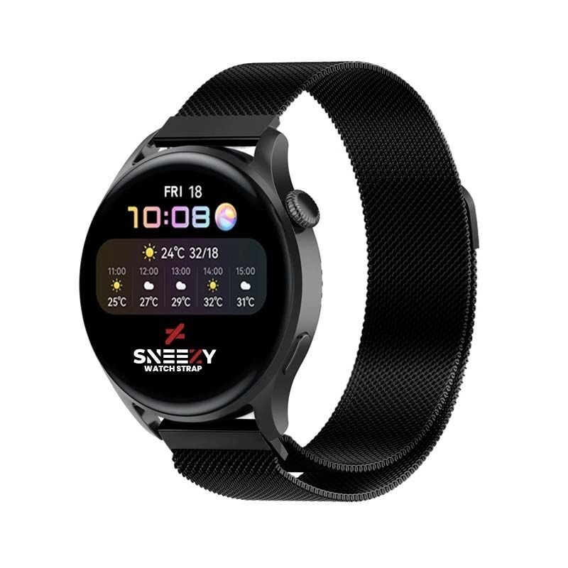 Xiaomi Watch S1 -S1 Active -Mi Watch -Watch Color 22mm Uyumlu Woven Wire Tasarım Metal Hasır Kordon Siyah