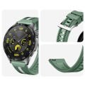 Huawei Watch GT4 46mm İle Uyumlu SportStripe Örgü Desen Metal Tokalı Silikon Akıllı Saat Kordonu