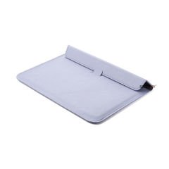 Sneezy Macbook Pro 14.2 İnç M1 A2442 Uyumlu PortaPivo Standlı Deri Taşıma Çantası Lila - Lila