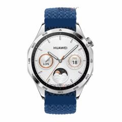 Sneezy Huawei Watch GT5 46mm İle Uyumlu 22mm Metal Klips Solo Fiberlink Örgü Kordon Mavi