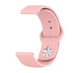 Samsung Galaxy Watch 46mm R800 – Watch 3 45mm R840 22mm Uyumlu PureLux Soft Silikon Kordon Pembe - Pembe
